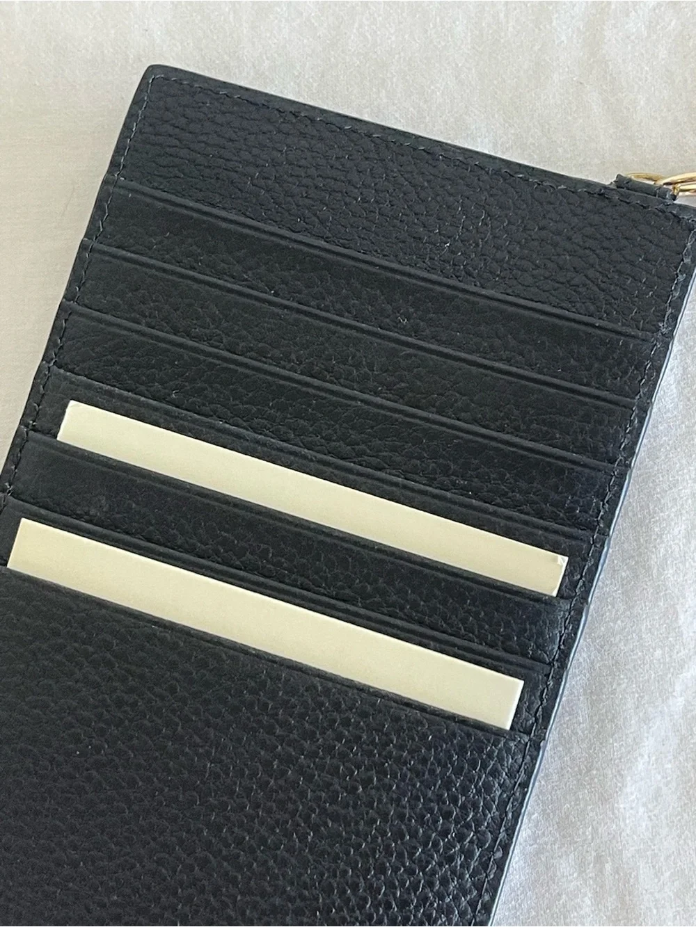 RADLEY LONDON Black Leather Wristlet card holder with Gold Zip